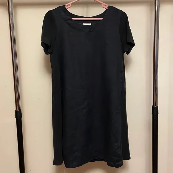 J. Jill | Dresses | Pure J Jill Linen Black Short Sleeve Dress | Poshmark